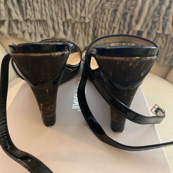 Authentic Jimmy Choo wrap up Wedge Sandals sz 41 - Picture 3 of 5